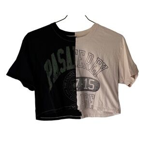 Hollister Pasadena Black and White Crop Top Size Small